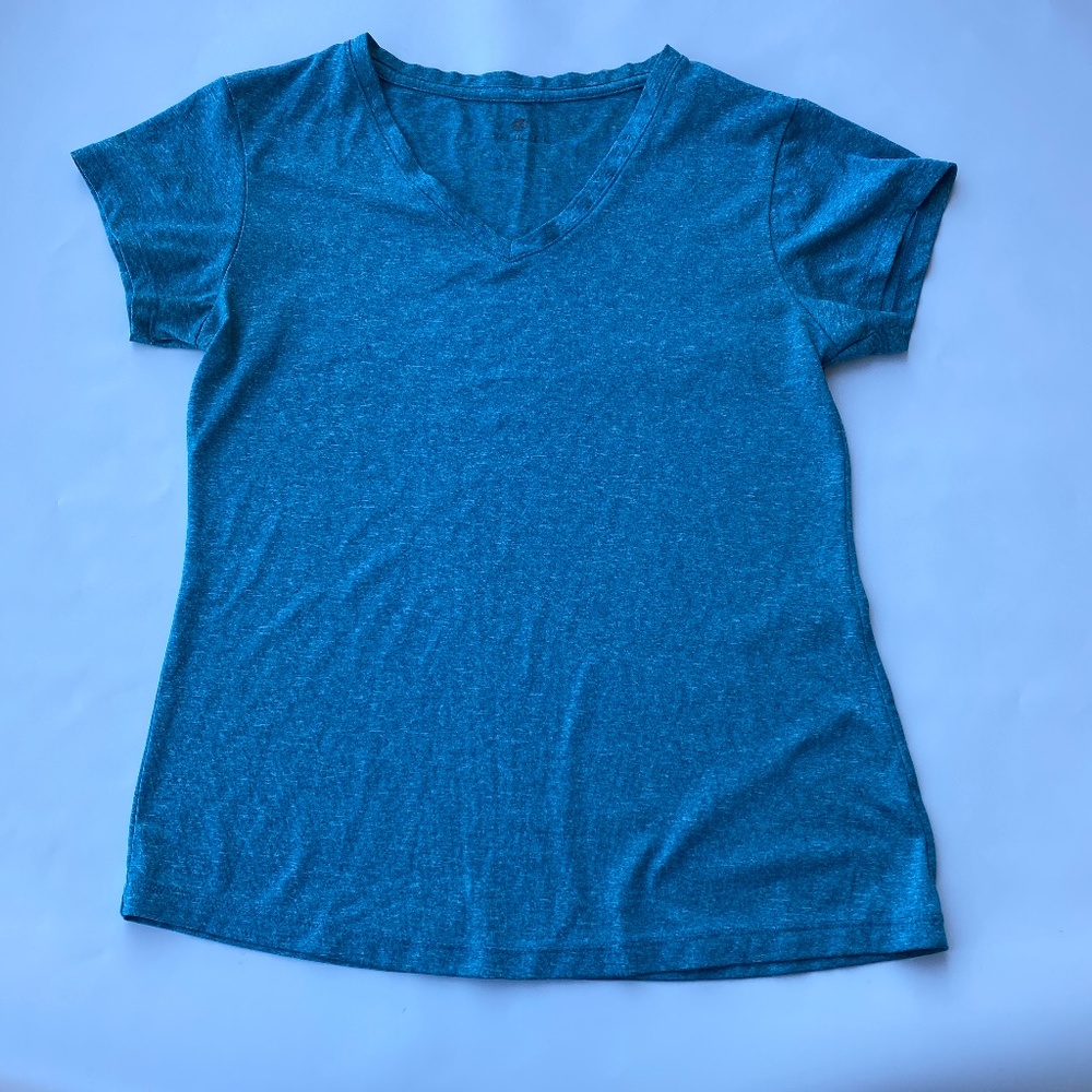 Velocity Blue V Neck Short Sleeve